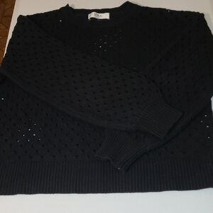 DNA Black Womens Crewneck Sweater